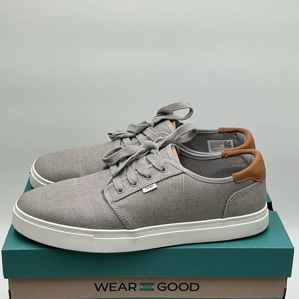 Toms Carlo 2.0 Sneakers Men's 10.5 Drizzle Gray Canvas Lifestyle Shoes Ebay4569